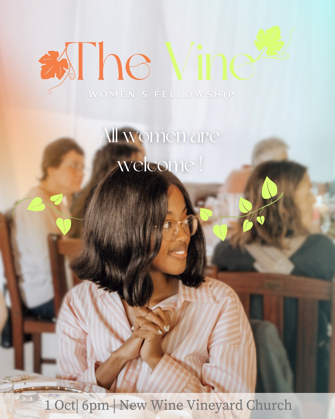 The Vine 🌿 Women’s Fellowship
Ladies, we meet October 1st. Join us for a blessed time of fellowship as we gather in faith, friendship, and community🤍